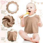 6 Pcs Pullover Baby Bibs Cotton Terry Toddler Bibs Absorbent Infant Bibs for Feeding and Drooling Towel Slip on Bib (Lively Color) - Image 4